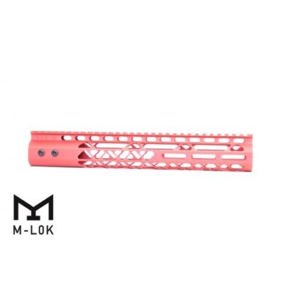 12" AIR LITE M-LOK FREE FLOATING HANDGUARD WITH MONOLITHIC TOP RAIL (RED)