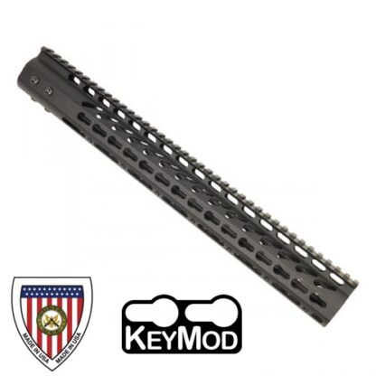 15" ULTRA LIGHTWEIGHT THIN KEY MOD FREE FLOATING HANDGUARD WITH MONOLITHIC TOP RAIL