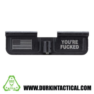 Laser Engraved Ejection Port Dust Cover - Flag, You're Fed