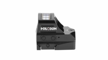 Holosun HE407C Solar Sight, 2 MOA Dot Reticle, Color- Black, Battery Type- CR2032 Side
