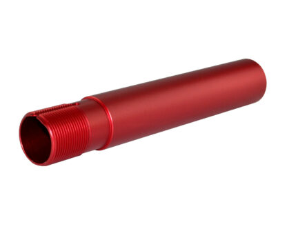 AR-15 Pistol Buffer Tube, 7.3 with hole for QR Sling Adapter, Red Anodized Angle