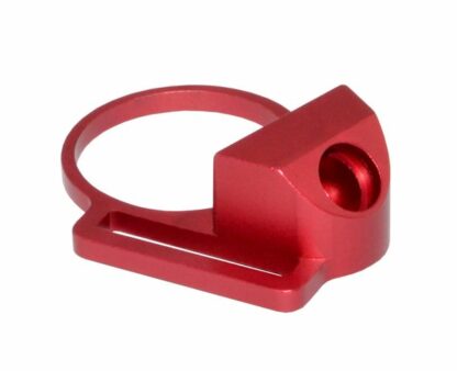 Aluminum Receiver End Plate with 1 Sling Adapter for AR .223:5.56:.308 Buffer Tubes, Red Angle