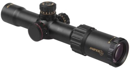 Sniper NT1-4X28 GL Rifle Scope, Glass Reticle, R:G Illumination, Ring Mounts and Flip Cap Included Other angle