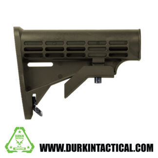 Mil-Spec Adjustable Stock w/ Sling Adapter, Green