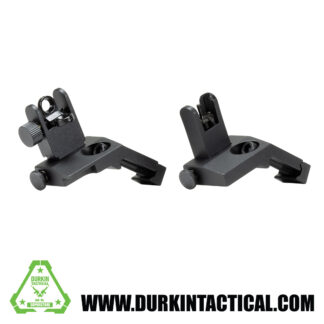 Fiber Optic Iron Sights, Flip up Front and Rear Backup Sights with Green Red Fiber Optic Dots