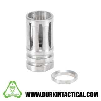 5/8”x24 A2 Flash Hider, Stainless Steel