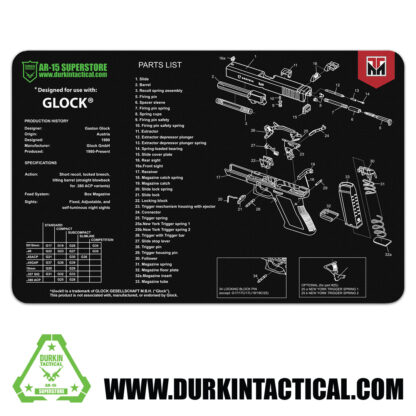 Durkin Tactical Pistol Build Mat- glock
