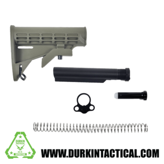 OD Green Commercial Stock Kit w/ Dual Endplate | Buffer Spring | Buffer | Commercial Spec Buffer Tube | Castle Nut