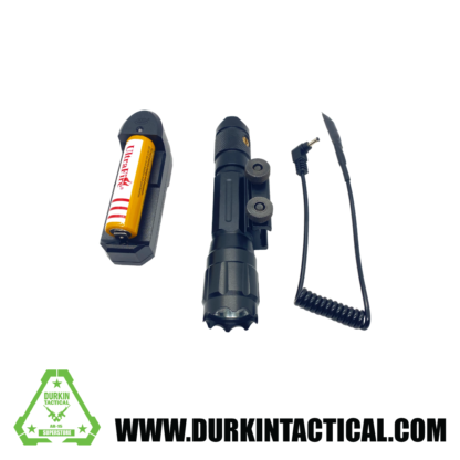 Tactical Flashlight with Integral Mount and Pressure Pad Switch