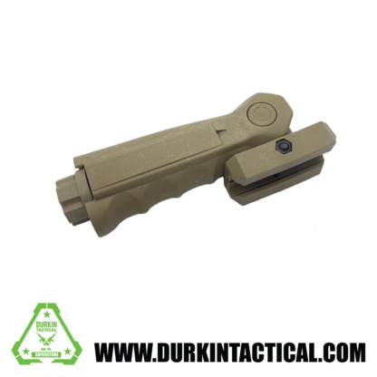 Tactical 5 Position Folding Vertical Picatinny Foregrip, FDE