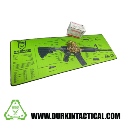 Jumbo AR-15 Durkin Tactical Build Mat Plus 30 Rounds of 5.56mm, 55 Grain, Full Metal Jacket, Winchester Ammo