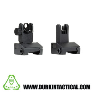 Fiber Optic Iron Sights, Flip up Front and Rear Backup Sights with Green Red Fiber Optic Dots
