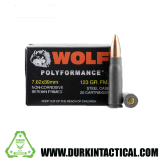 Wolf Polyformance | 7.62x39mm| 123 Gr | FMJ | Steel Case | 20 Rounds