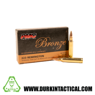 PMC Bronze .223 Remington Rifle Ammo | 55 Grain | FMJ-BT | 20rd Box