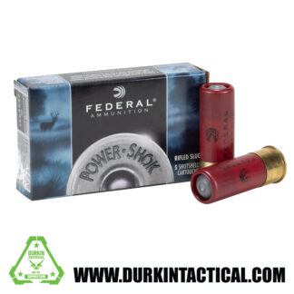 Federal Ammunition | 12 Gauge | Power Shok | Maximum Rifled Slug HP | 2.75 in. | 1 oz. | 5 Cartridges