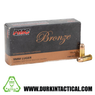 PMC Bronze, 9MM Lugar, 115 gr, JHP, 50 rounds