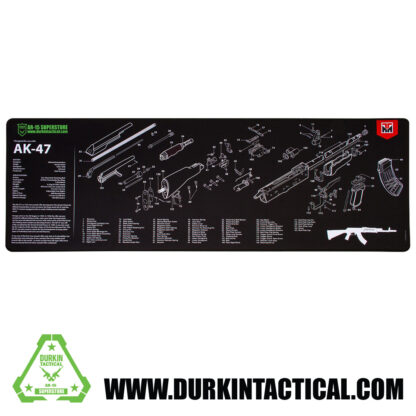 Durkin Tactical AK-47 Jumbo Black Gun Cleaning Mat 44"x15"