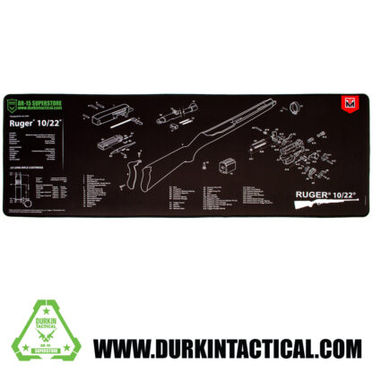 Durkin Tactical Ruger 10/22 Jumbo Black Gun Cleaning Mat 44"x15"