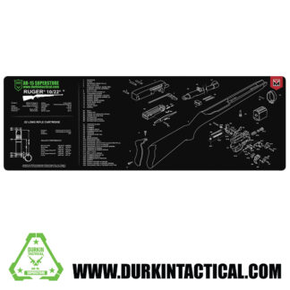 Durkin Tactical Ruger 10/22 Black Cleaning Mat 36"x12"