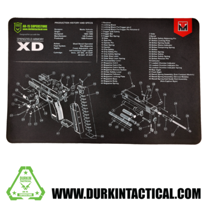 Durkin Tactical Springfield Armory XD Pistol Black Gun Cleaning Mat