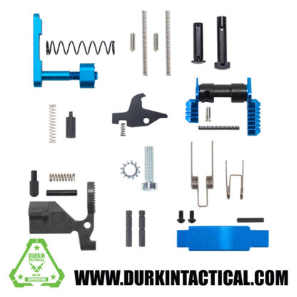 Blue AR-15 Lower Parts Kit Except Trigger, Hammer, and Grip