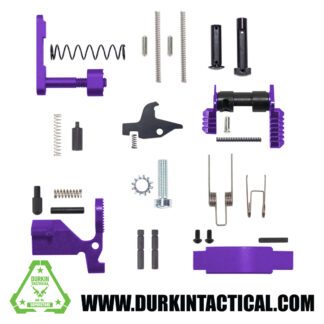 Purple AR-15 Lower Parts Kit Except Trigger, Hammer, and Grip
