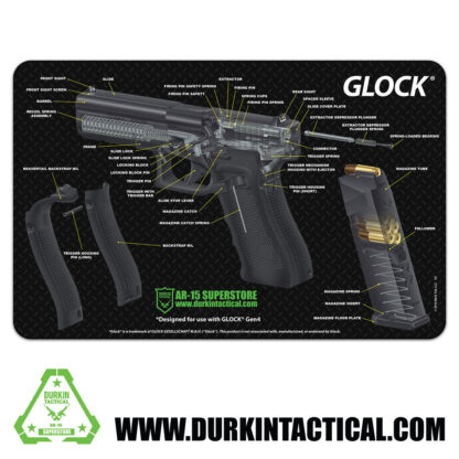 Durkin Tactical Glock - Cut Away Gun Cleaning Mat 17" x 11"