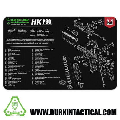 Durkin Tactical Heckler & Koch P30 Gun Cleaning Mat 17" x 11"