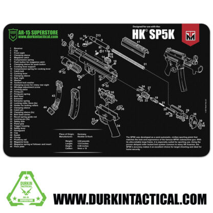 Durkin Tactical Heckler & Koch SP5K Gun Cleaning Mat 17" x 11"