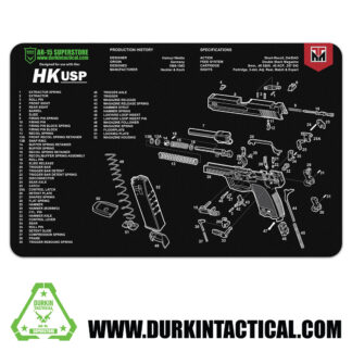 Durkin Tactical Heckler & Koch USP Gun Cleaning Mat 17" x 11"