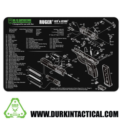Durkin Tactical Ruger LC9 Gun Cleaning Mat 17" x 11"