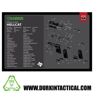 Durkin Tactical Springfield Hellcat Gun Cleaning Mat 17" x 11"