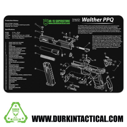 Durkin Tactical Walther PPQ Gun Cleaning Mat 17" x 11"