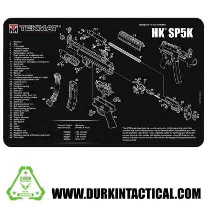 Durkin Tactical Heckler & Koch SP5K Gun Cleaning Mat 17″ x 11″