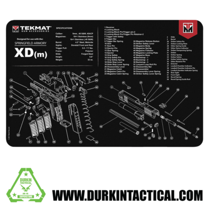 Durkin Tactical Springfield Armory XD(m) Gun Cleaning Mat 17" x 11"