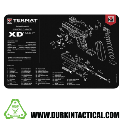 Durkin Tactical Springfield XD Mod 2 Gun Cleaning Mat 17" x 11"