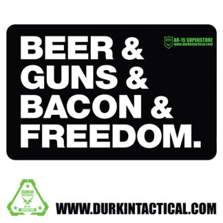 Durkin Tactical Beer & Guns & Bacon & Freedom Gun Cleaning Mat 17" X 11"