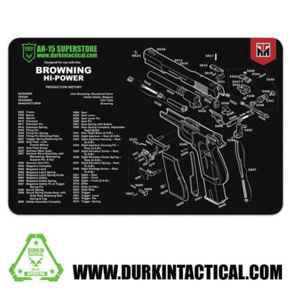 Durkin Tactical Browning Hi-Power Gun Cleaning Mat 17 X 11