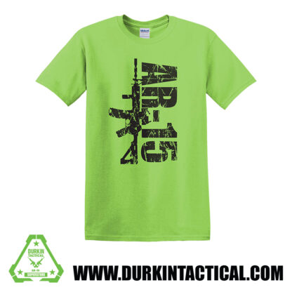 Durkin Tactical AR-15 Tee Shirt, Lime Green- 3XL