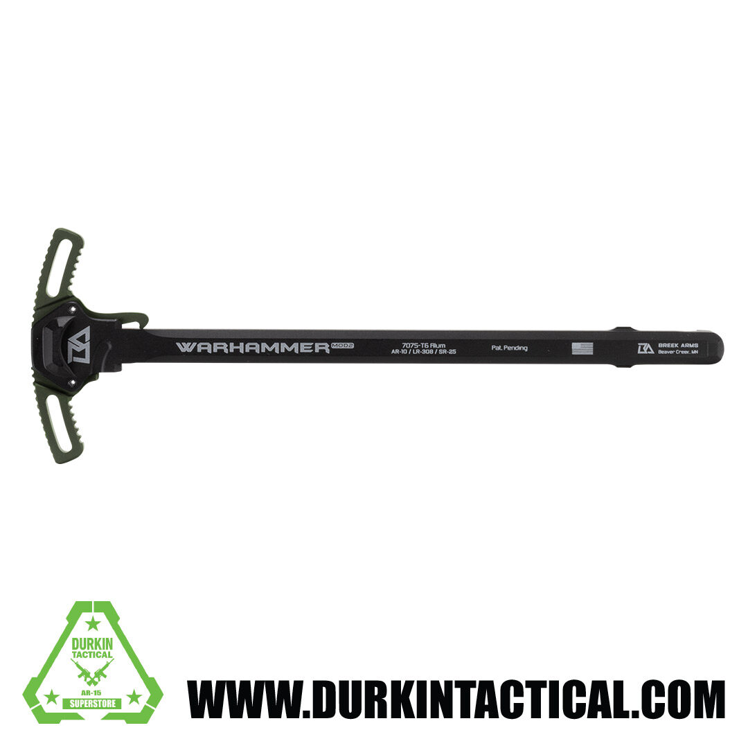 Breek Arms Warhammer Mod2 AR-10 Ambidextrous Charging Handle- Ranger Green