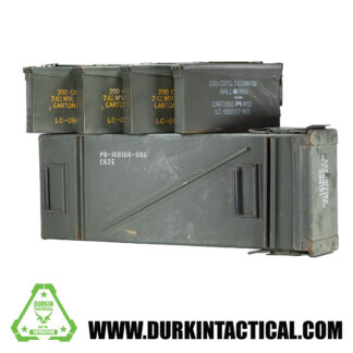 Ammo Cans | 1- 120 mm Mortar and 4- .30 Caliber Cans | Classic Camo Green