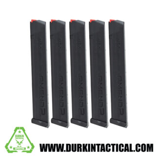 5 Pack, Amend2 A2-Stick 9MM Double Stack Glock Style Magazine | 34 rd | Black