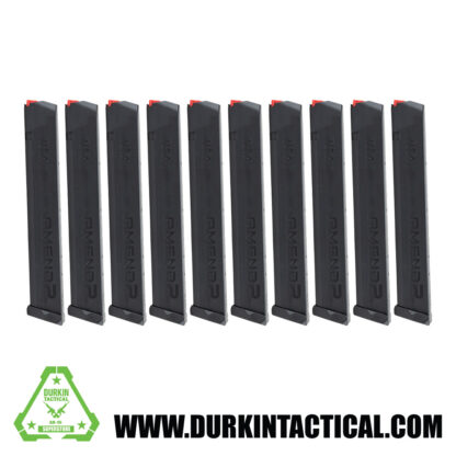 10 Pack, Amend2 A2-Stick 9MM Double Stack Glock Style Magazine | 34 rd | Black
