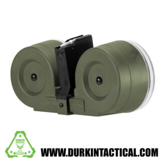 RWB AR-15 .223/ 5.56mm 100rd High Capacity Dual Drum Magazine Gen 2 - OD Green