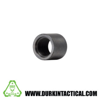 Muzzle Thread Protector | 1/2 x 28 | Carbon Steel | Black | Outside Dimensions 0.712