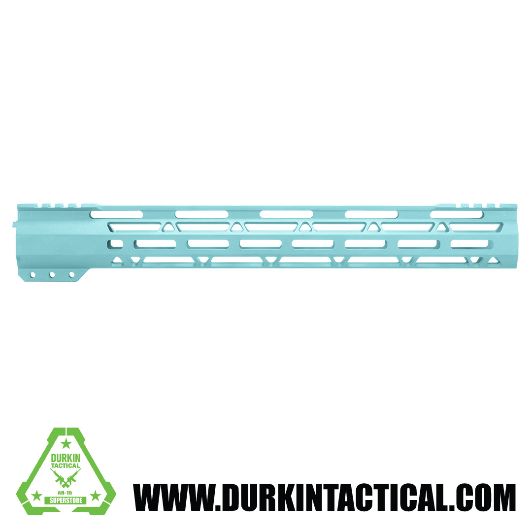 15″ Free Float, Split Top Rail, M-Lok, Handguard | Robin Egg Blue