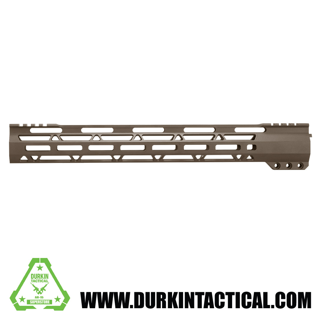 15" Free Float, Split Rail, M-Lok, Handguard | Cerakote Burnt Bronze - Image 2