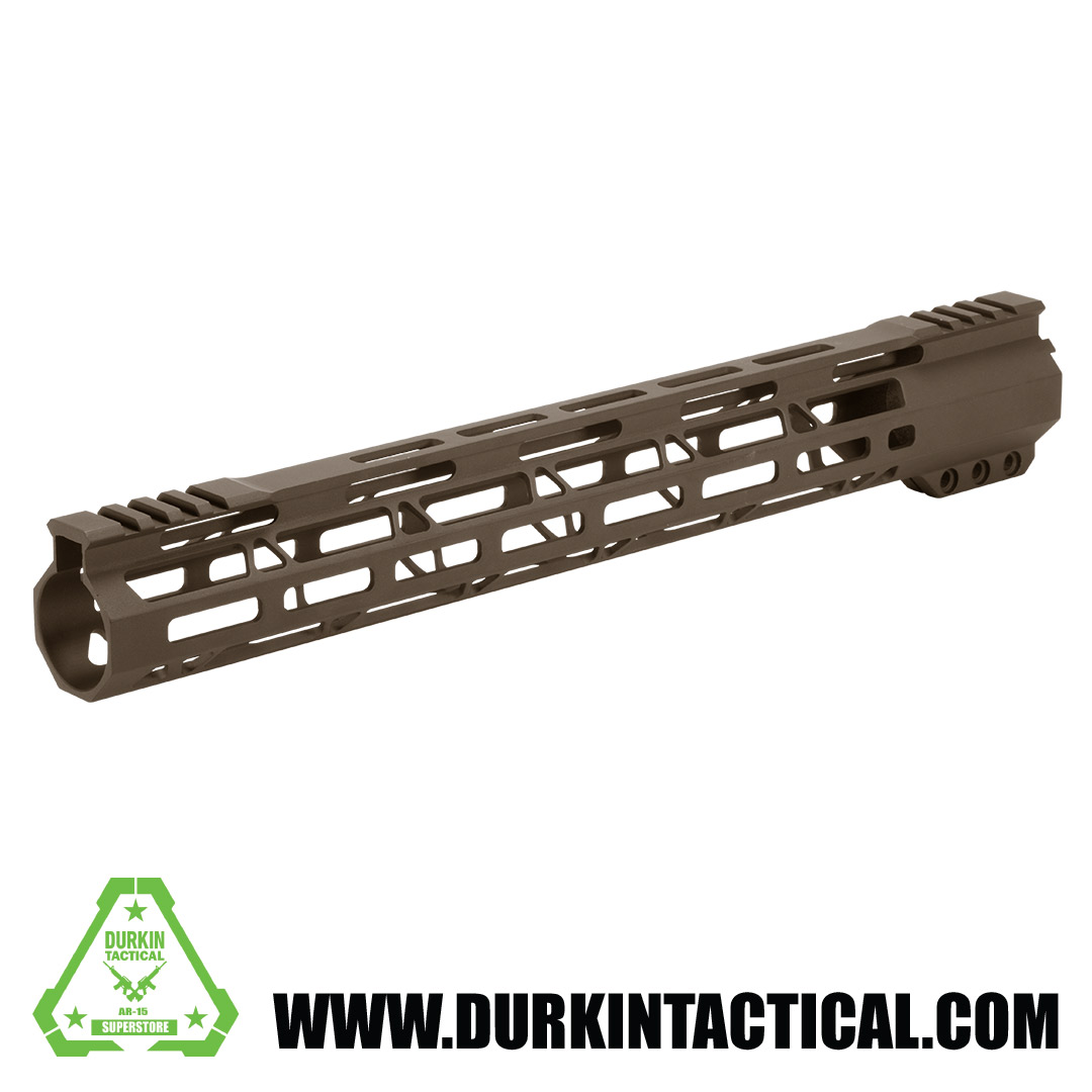 15" Free Float, Split Rail, M-Lok, Handguard | Cerakote Burnt Bronze - Image 4