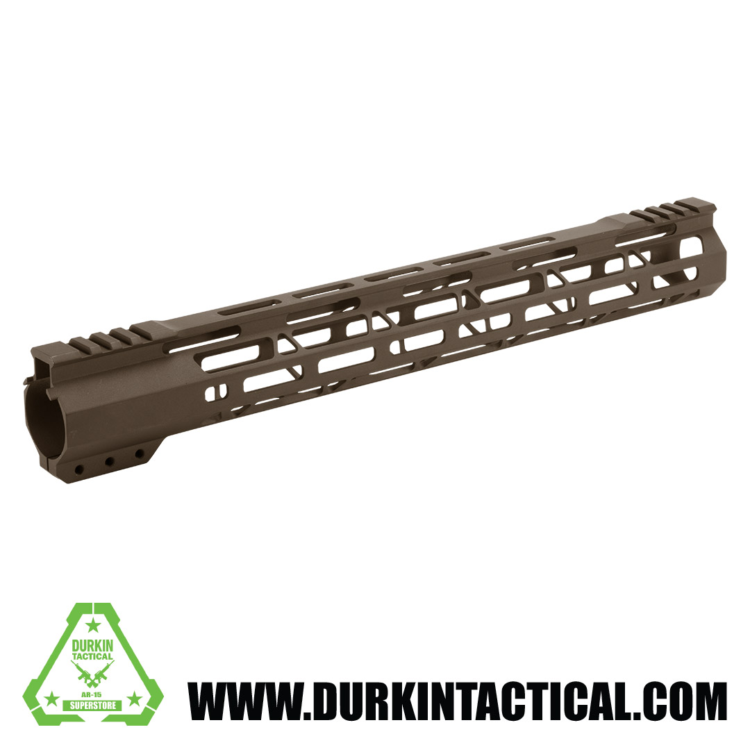 15" Free Float, Split Rail, M-Lok, Handguard | Cerakote Burnt Bronze - Image 5
